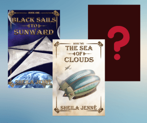 The covers of my two Imperial Mars books and a blank cover with a question mark to signify the third unreleased book